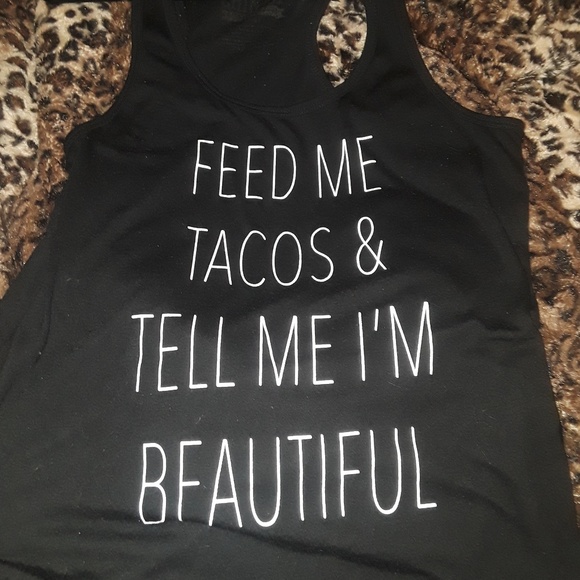 Chin Up Apparel Tops - Chin Up Apparel Tacos Tank Size Large Junior's